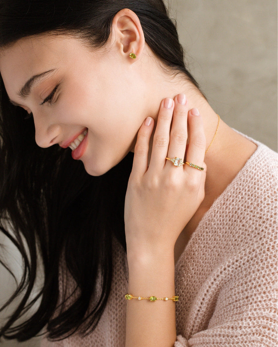 Peridot Bracelet in 18k Gold Vermeil