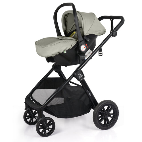 For Your Little One Cruise 3 In 1 Travel System With Car Seat - Pebble Sage (Free Cupholder And Seat Liner Included!)