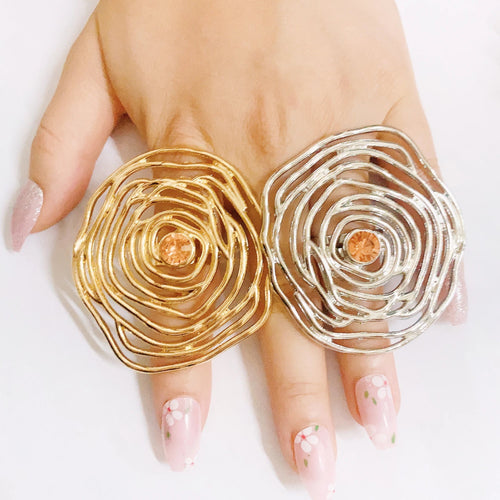 Rings For Women Big Gold Plated Ring Assorted Elements and Shapes Jewelry Sets