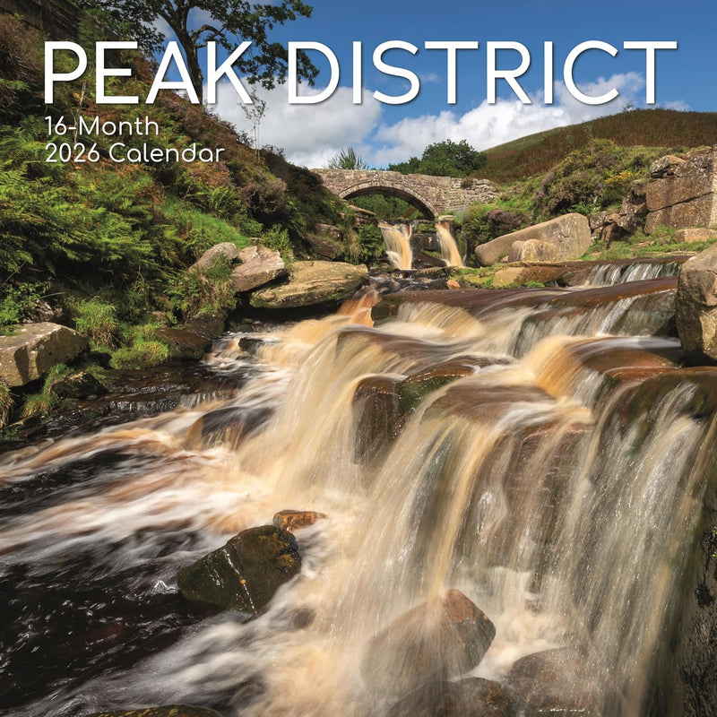 2026 Square Wall Calendar, Peak District, 16-Month Scenic Britain Theme
