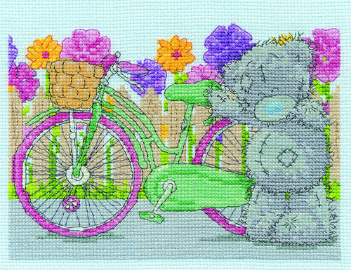 DMC "Me to You Tatty Teddy - Spring Cycle" Cross Stitch Kit, Multi-Colour