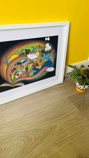 A World In A Book Original Art Print
