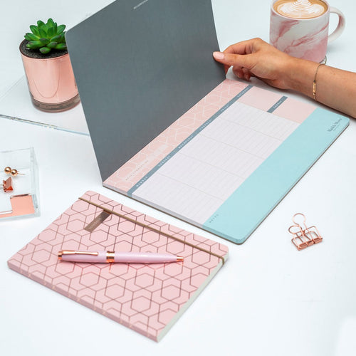 Matilda Myres | A4 Weekly List Pad with 100 Sheets | Pink