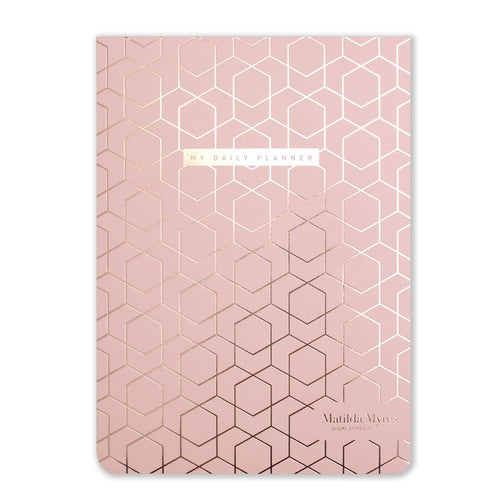 Matilda Myres | A5 Ruled Notebook with Rose Gold Foil | Pink