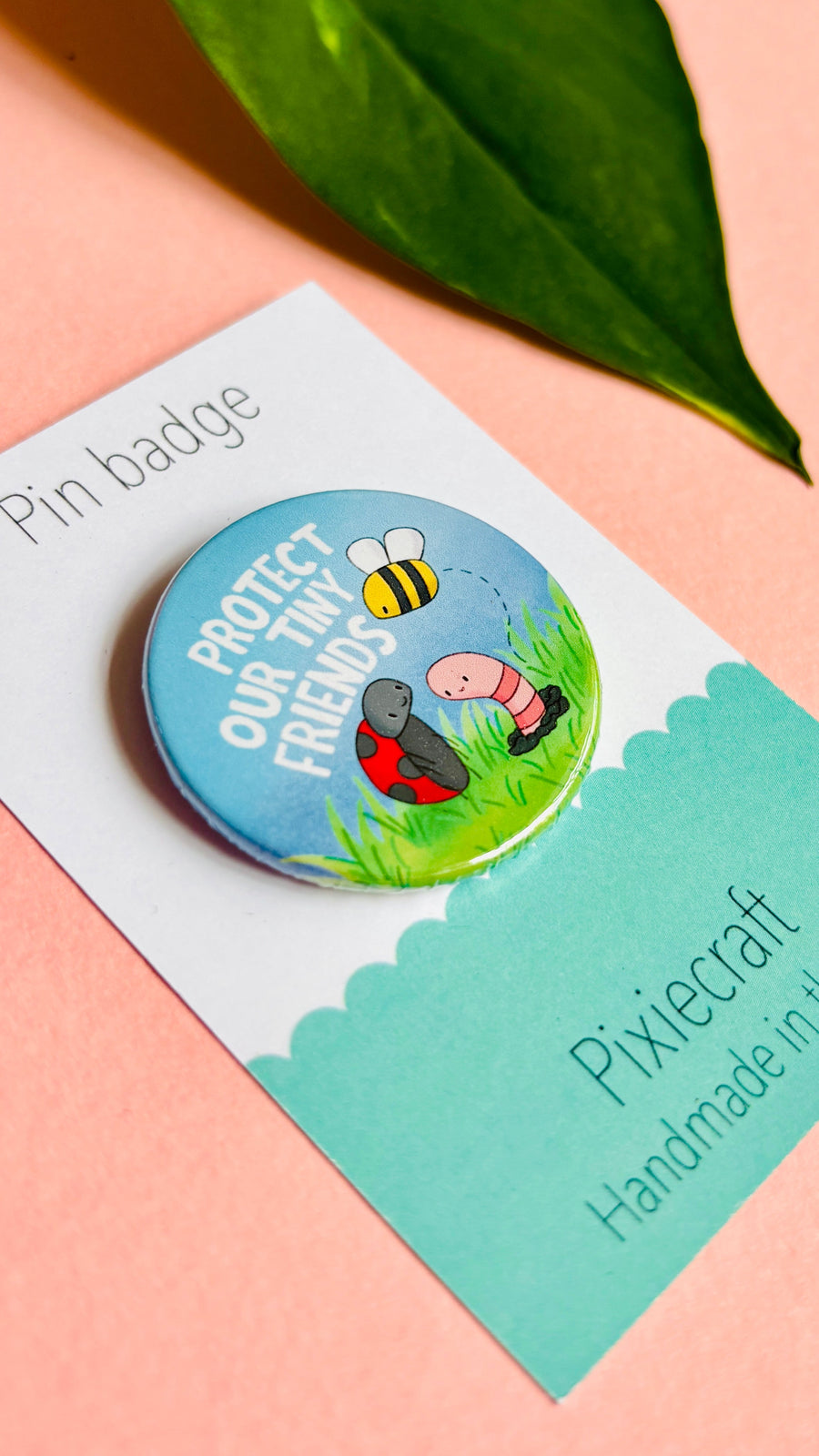 Eco-Warrior Gift Pin Badge or Magnet- Protect Bugs