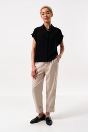 Abinaya Short Sleeved Shirt Black