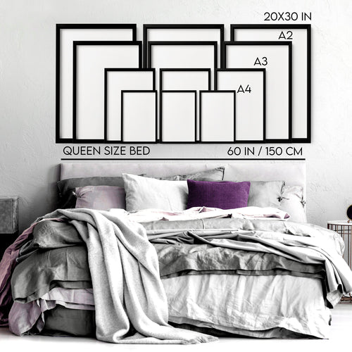 Wall Picture With Frame | Set of 3 Moroccan Wall art Prints