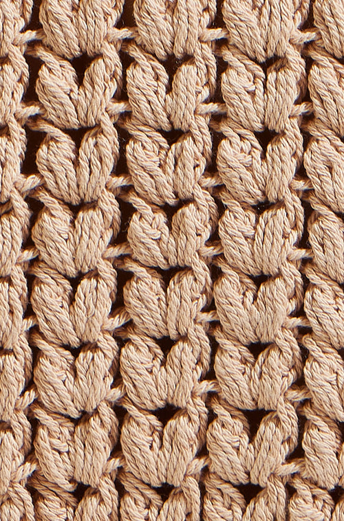 Yumi Brown Crochet Small Cross Body