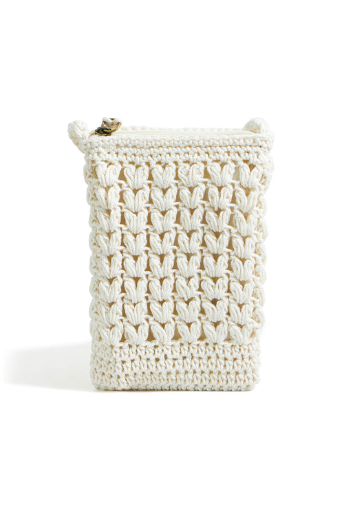 Yumi Ivory Crochet Small Cross Body