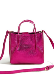Yumi Pink Metallic Small Tote Bag