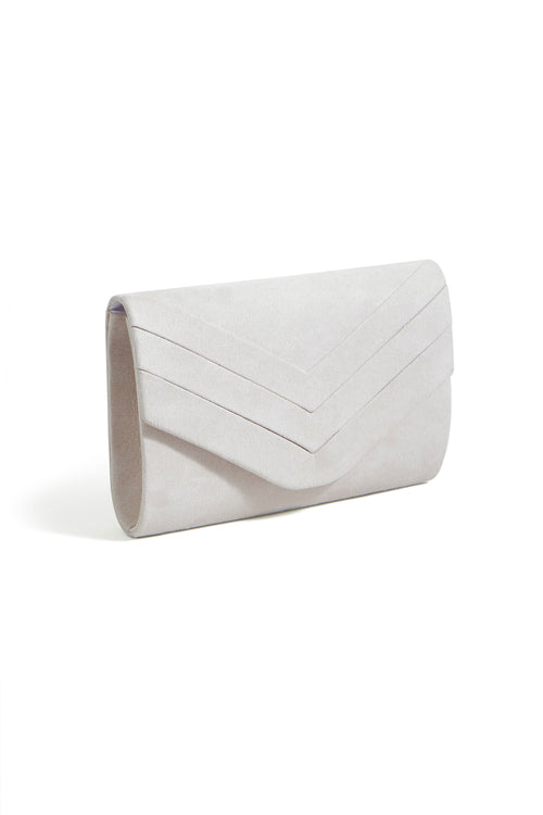 Yumi Ivory Shimmer Envelope Clutch Bag