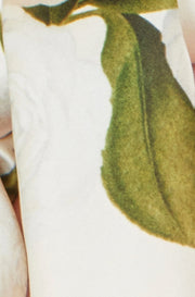 Yumi Ivory100% Silk Botanical Rose Print Scarf