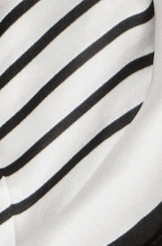 Yumi Ivory 100% Silk Butterfly Stripe Scarf