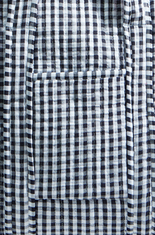 Yumi Black Gingham Quilted Shopper Bag