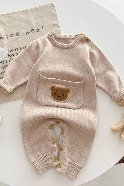 Waffle Bear One Piece Playsuit