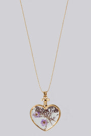 Adina Flower Necklace in Purple