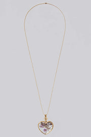 Adina Flower Necklace in Purple