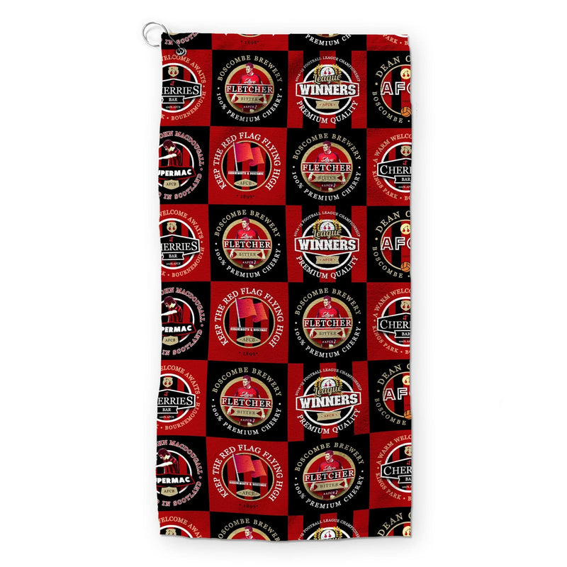 Bournemouth - Football Legends - Retro Lightweight, Microfibre Golf Towel