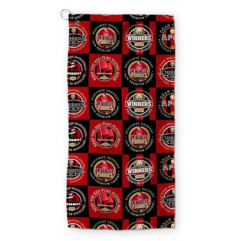 Bournemouth - Football Legends - Retro Lightweight, Microfibre Golf Towel
