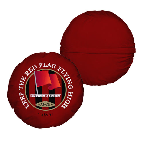 Bournemouth Red Flag - Football Legends - Circle Cushion 14"