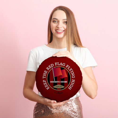 Bournemouth Red Flag - Football Legends - Circle Cushion 14"