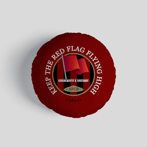 Bournemouth Red Flag - Football Legends - Circle Cushion 14"