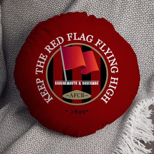 Bournemouth Red Flag - Football Legends - Circle Cushion 14"