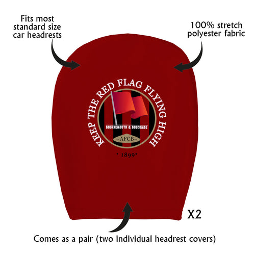 Bournemouth Red Flag - Football Legends - Headrest Cover