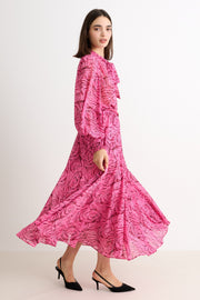 Agatha Rosechild Full Circle Midi Skirt – Pink
