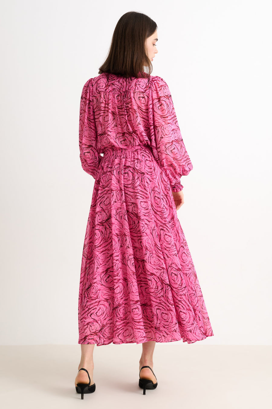 Agatha Rosechild Full Circle Midi Skirt – Pink