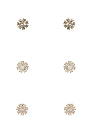 Amaia Flower Stud Set of 3 Earrings