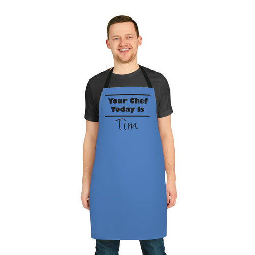 Personalised Kitchen Apron "Your Chef Today Is"