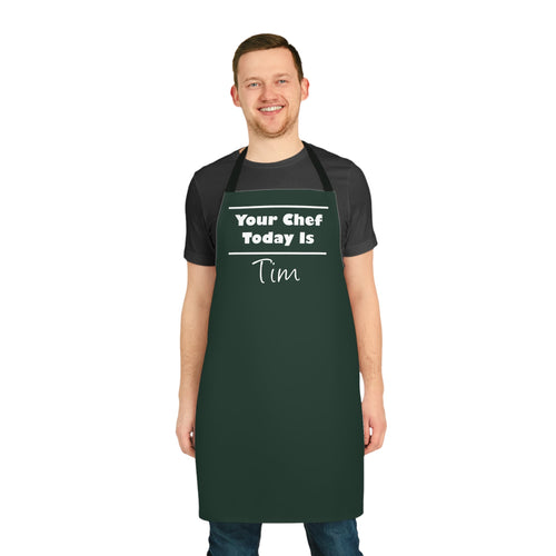 Personalised Kitchen Apron "Your Chef Today Is"