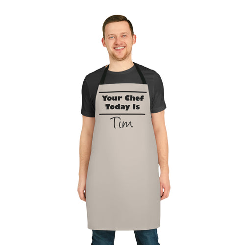 Personalised Kitchen Apron "Your Chef Today Is"