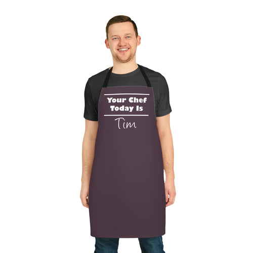 Personalised Kitchen Apron "Your Chef Today Is"