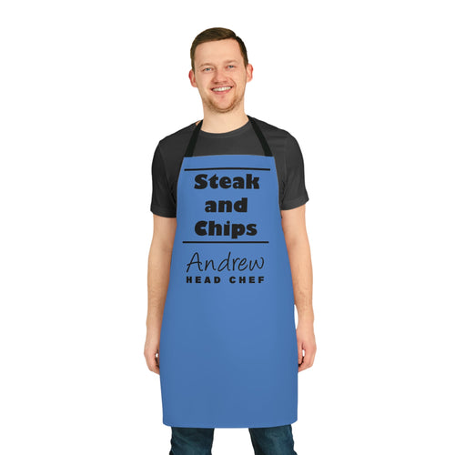 Personalised Kitchen Apron "Steak and Chips"