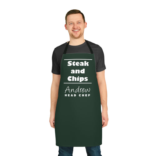 Personalised Kitchen Apron "Steak and Chips"