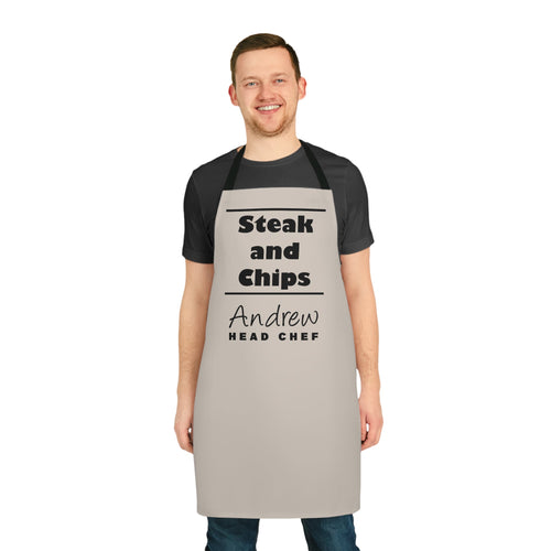 Personalised Kitchen Apron "Steak and Chips"