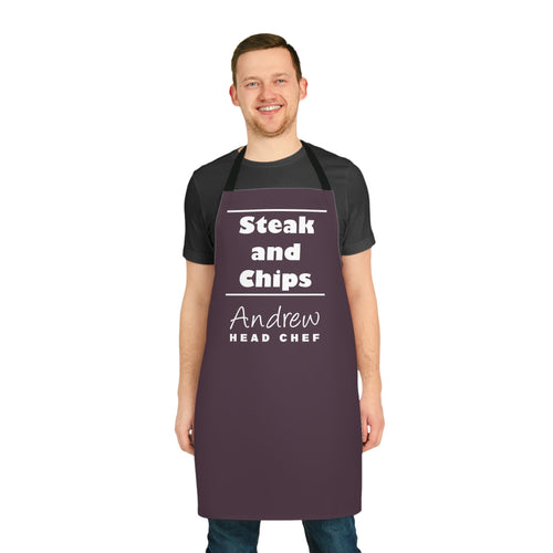 Personalised Kitchen Apron "Steak and Chips"