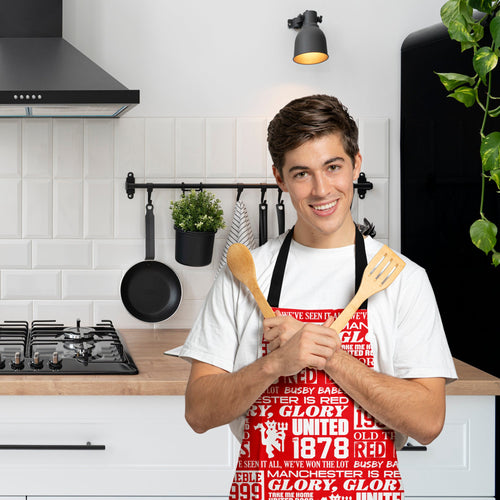 Manchester Red - Word Montage - Apron