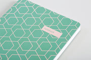 Matilda Myres | A5 Ruled Notebook with Rose Gold Foil | Sage