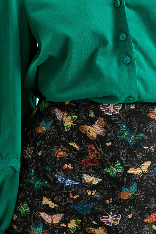 Aubin Butterfly Ball Jacquard Mini A-Line Skirt – Multicoloured