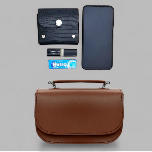 Aura Handmade Leather Bag - Chestnut