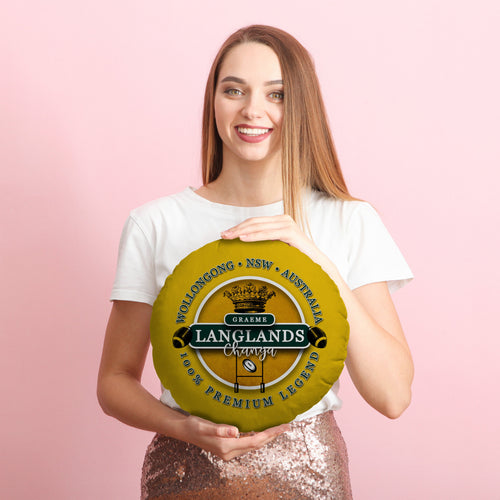 Australia Rugby League Langlands  - Legend Collection - Circle Cushion 14"