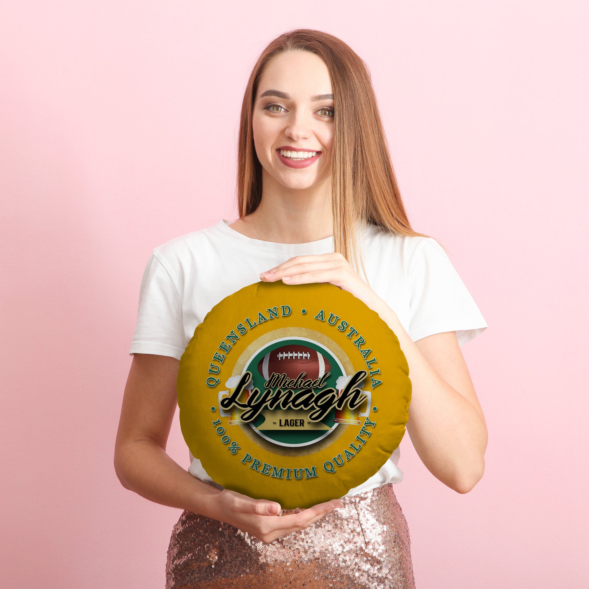 Australia Rugby Union Lynagh  - Legend Collection - Circle Cushion 14"