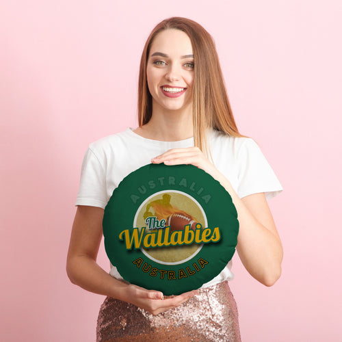 Australia Rugby Union Wallabies  - Legend Collection - Circle Cushion 14"