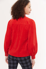 Louche Aviv Baby Cord Long Sleeve Blouse - Red