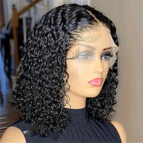 Mongolian Kinky Curly Wig Human Hair 13x4 Curly Lace Front Human Hair Wigs Deep