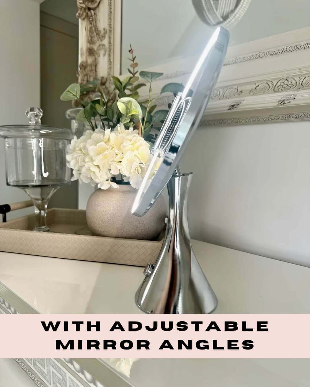 LumiGlam Pro Cosmetic Vanity Mirror in Chrome