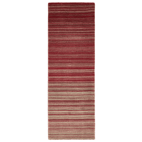 Fine Stripes Red Wool Rug